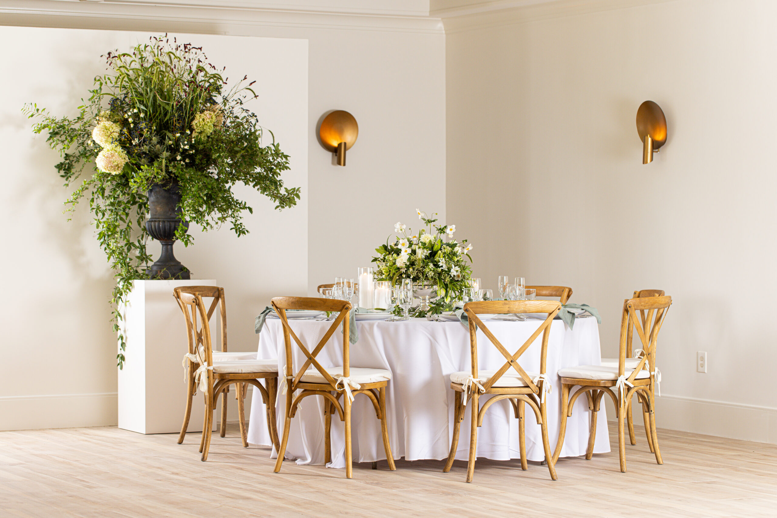 Elegant Table Setting in the Ballroom at The Litchfield Inn